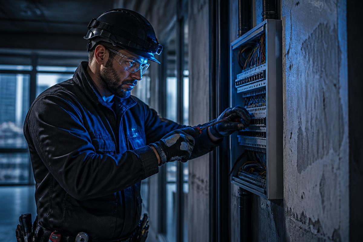 Montáž elektrické instalace na stavbě